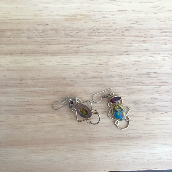 925 Sterling Silver Set Earrings + Necklace - Picture 3 of 8